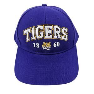 LSU Tigers Embroidered Purple White Louisiana State College Football Hat Cap OS